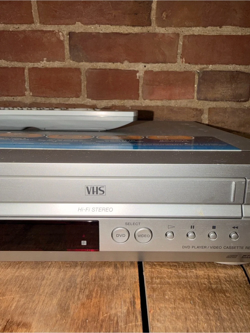 Sony Silver DVD VHS Combo Player with Remote